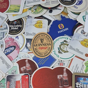 8x Vintage Beer Mats, Coasters