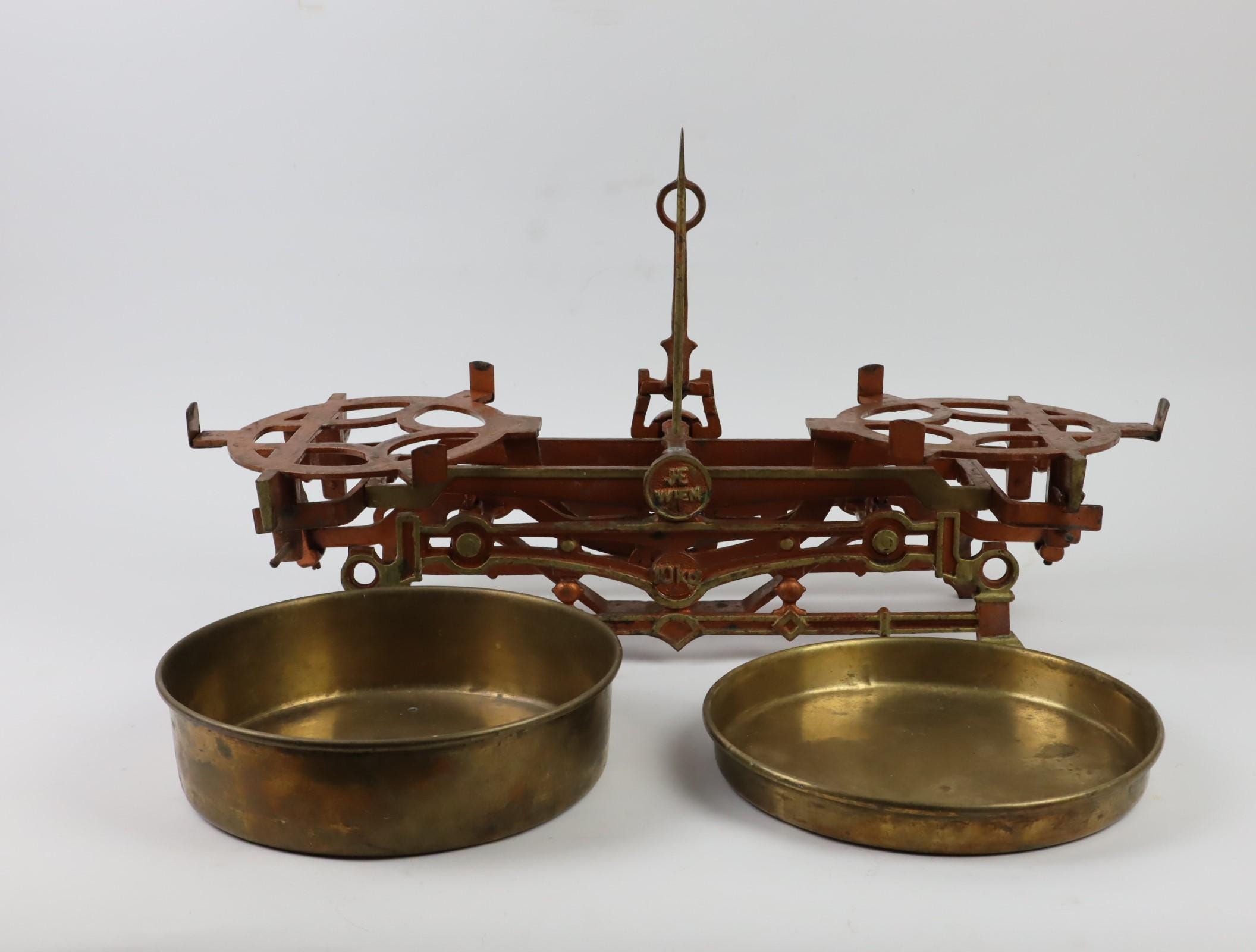 Antique Cast Iron Market Scales From JHE Vienna Around 1900, Beam ...