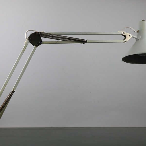 Vintage 60s/70s Desk Lamp Workshop Lamp Swivel Arm Lamp Industrial Lamp Architect Lamp with Holder - Cable and Switch New