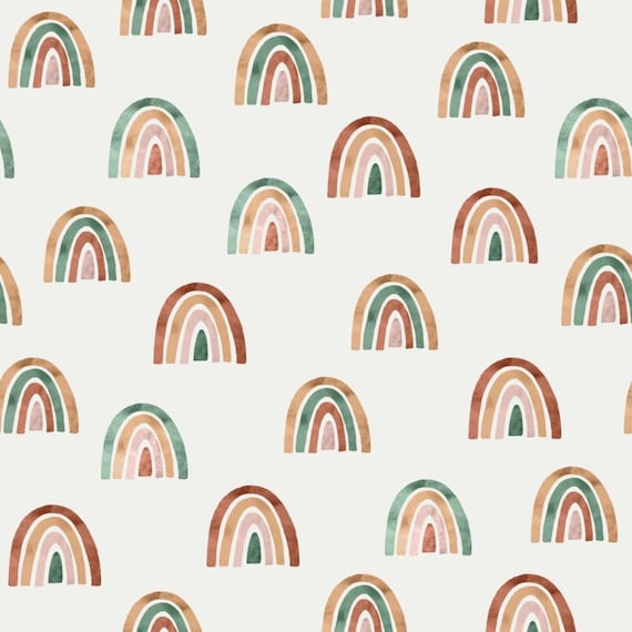 rainbow cotton jersey knit fabric 