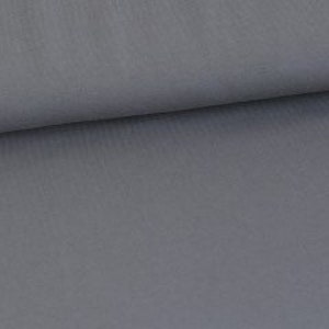 Solid dark gray organic cotton french terry sweatshirt knit fabric by the half yard lycra spandex neutral cream
