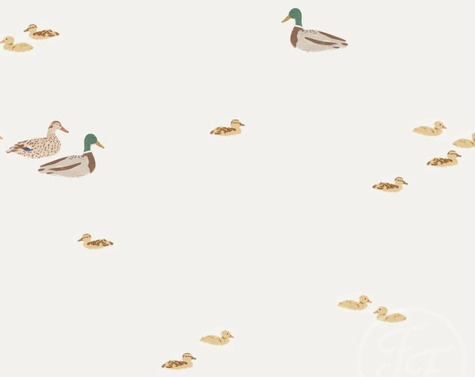 Ducks Cotton Jersey Knit 4 Way Stretch Family Fabrics Bird Fabric Print Fabric for Babies Cotton