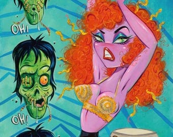Like a bad girl should! Original painting