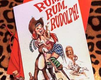 Rum, Rum Rudolph! Card by Candy