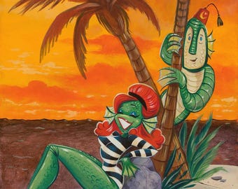 Lurkin' for Love Original Painting