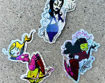 Glitter space girl Stickers by Candy