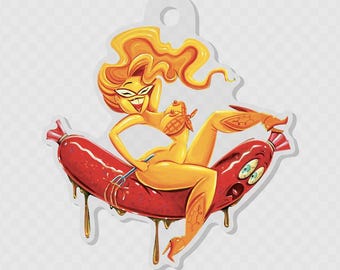 Hotdog Keychain