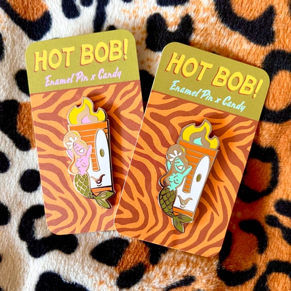 Hot Bob! Hard Enamel Pins by Candy