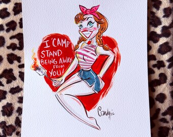 Camp Valentine Painting by Candy