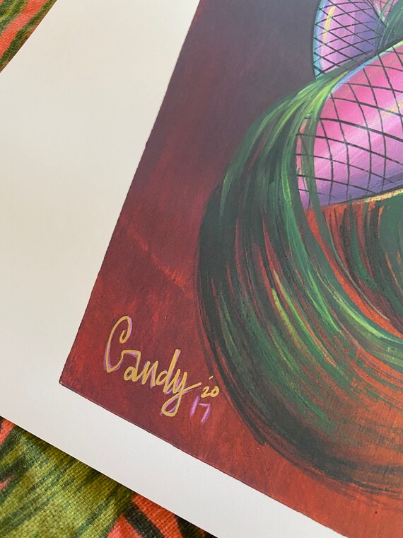 Neu Technicolor Tiki Vamp Fine Art Giclee Print Gross Etsy