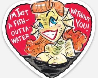 Fish outta water Sticker by Candy