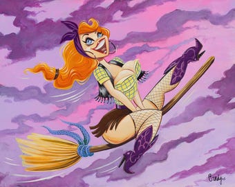 Giddy-up Broomhilda Original Painting