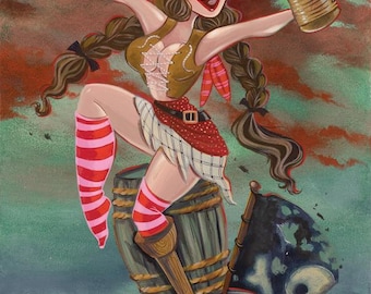 5.5x17" Rum, Rum, Ruby! Fine Art Print