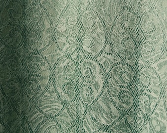Tela de tapicería vintage de color verde espuma de mar de los años 40/50