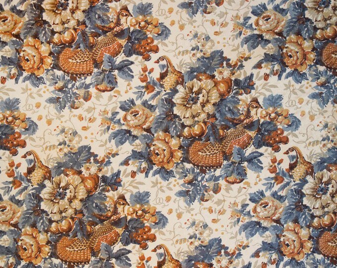 An Original Malden Mills Inc. Vintage Velveteen Fabric Birds and ...