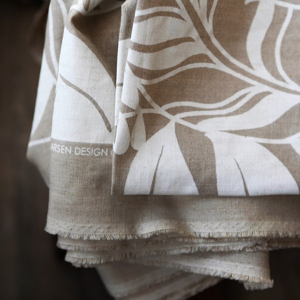 10 Yards De Tissu Lin Rayé Cowtan And Tout – Beige – Fabriqué En Italie