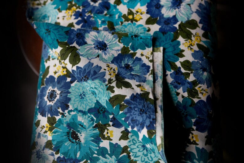 Large Busy Flowers Pattern Medium Weight Decor Upholstery 60 S Turquoise Light Blue Purple Floral Fabric Dyeing Batik Craft Supplies Tools Aloli Ru