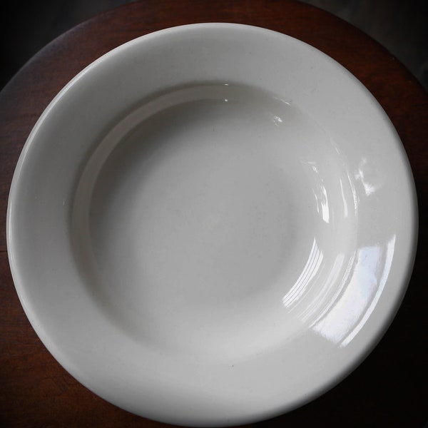 Restaurant ware Buffalo china white bowls and vintage Hall sugar holders
