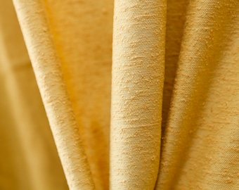 Nubby mustard yellow 1960&#39;s vintage fabric -upholstery, decor, curtains, clothing med weight quality fabric