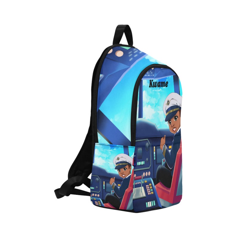 Pre-School And Kindergartners African American Bookbag 2 Sizes Med /& Lg Boys Pilot School Backpack Black Waterproof Backpack Daycare