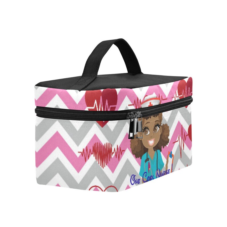Black Nurse Monogram Nurse Lunch Bag RN LPN CNA Nurse Bag Etsy