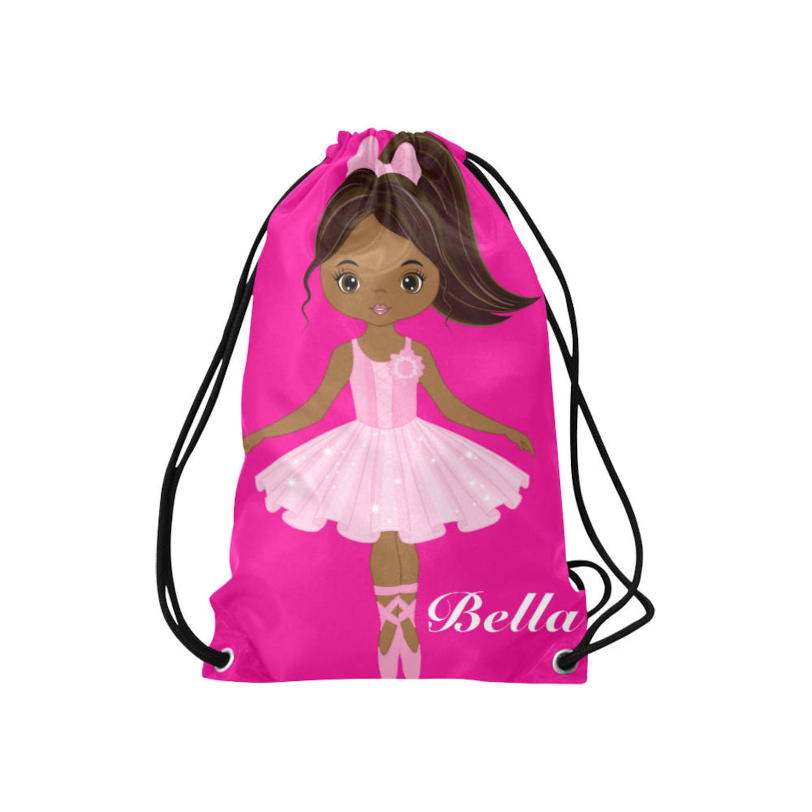 personalized drawstring backpack - girls dance bag- ballerina backpack for girls - ballet dance bag - ballet cinch sack - ballet