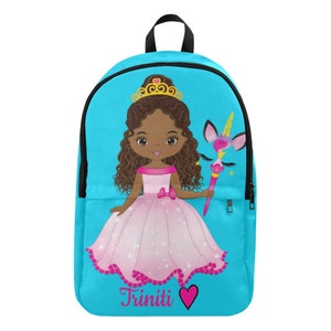 happy unicorn personalized backpack
