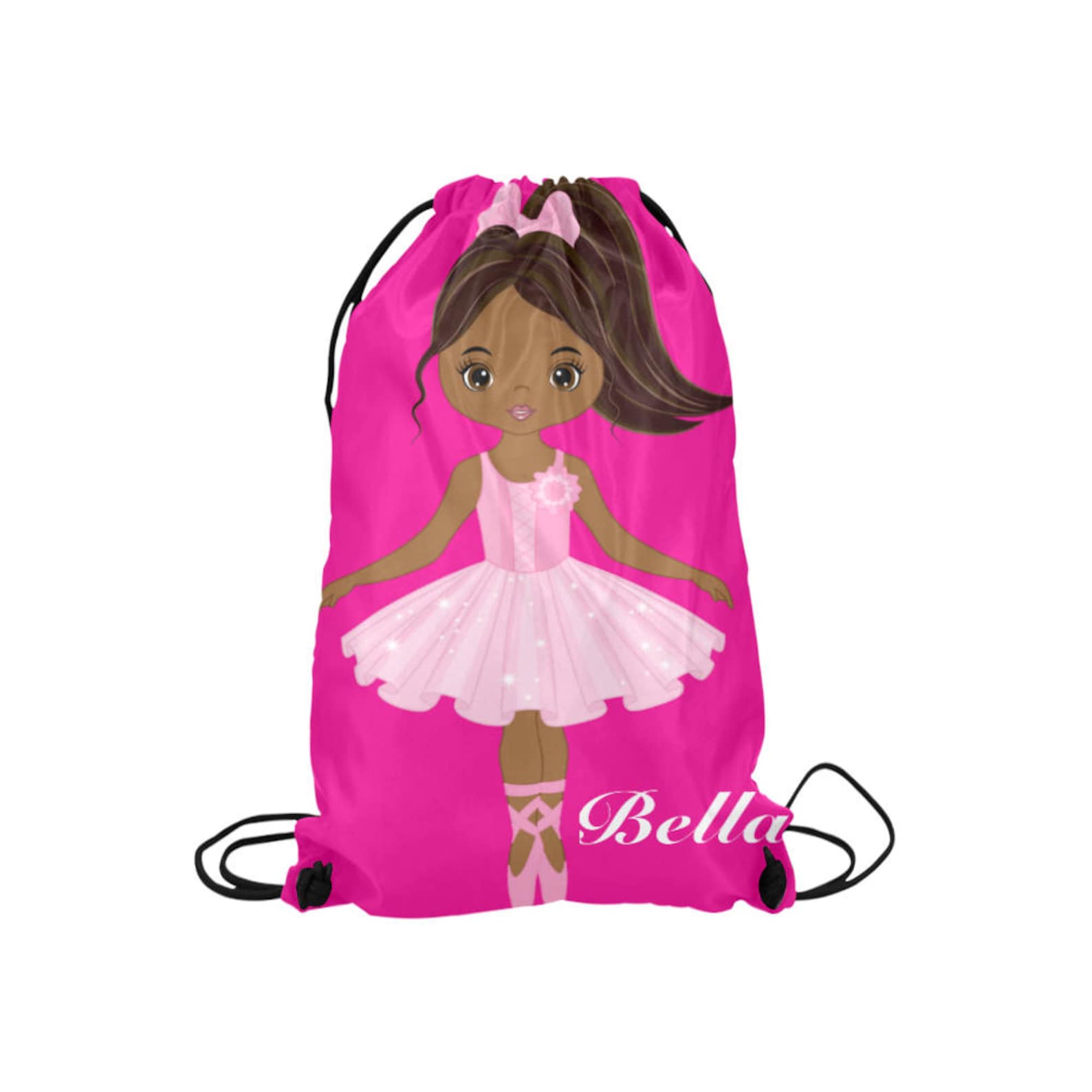 personalized drawstring backpack - girls dance bag- ballerina backpack for girls - ballet dance bag - ballet cinch sack - ballet