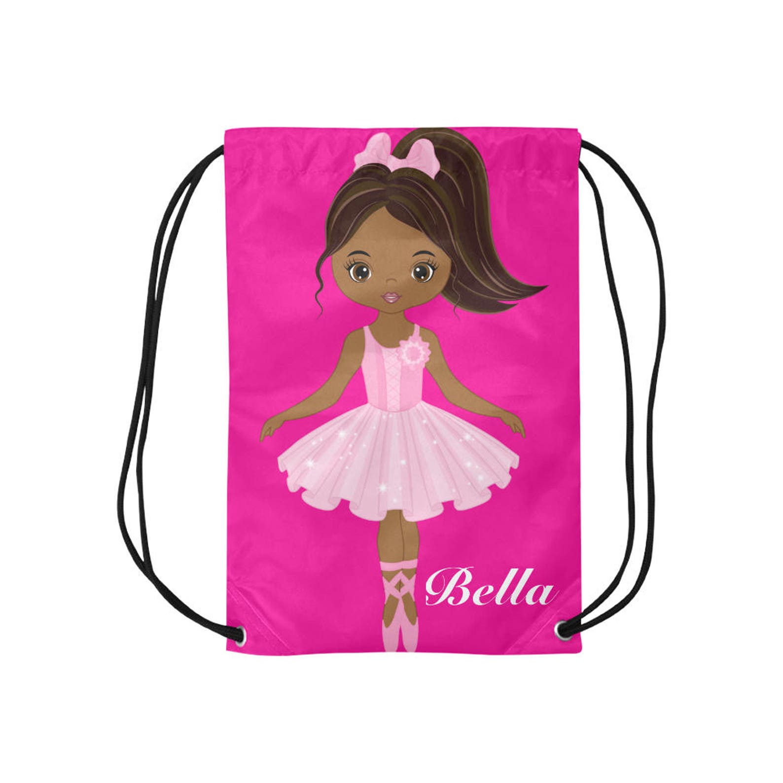 personalized drawstring backpack - girls dance bag- ballerina backpack for girls - ballet dance bag - ballet cinch sack - ballet