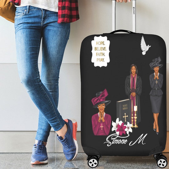 Disover African American Art Black Woman Suitcase Cover Carry On Luggage Cover
