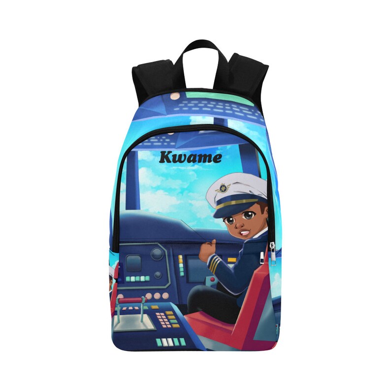 Pre-School And Kindergartners African American Bookbag 2 Sizes Med /& Lg Boys Pilot School Backpack Black Waterproof Backpack Daycare