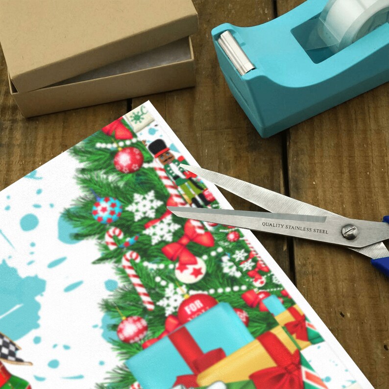 Black Nutcracker Christmas Wrapping Paper Rolls Holiday Gift Etsy