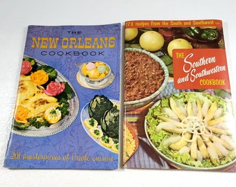 Culinary Arts Institute Cookbook LOT of 2 / Southern and Southwestern 1965 / New Orleans 1957