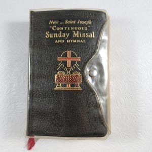 1966 Saint Joseph Continuous Sunday Missal and Hymnal Catholic Book Publishing / With Vinyl Cover / 1960s Missal