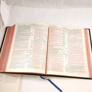 Large Vintage Bible New Standard Alphabetical Indexed Bible 1957 Red ...