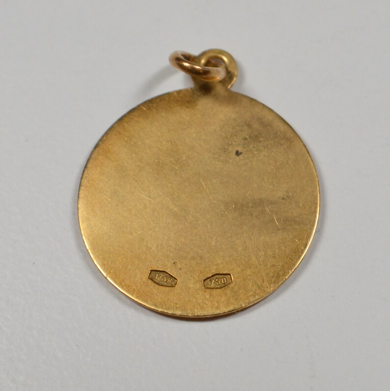 Vintage 750 18k Gold Religious Medal Italian 3 g Signed 750 1 Etsy