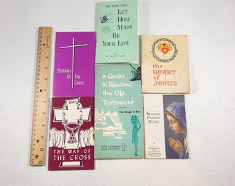 Catholic Prayer Book LOT of 6 / Heart of Jesus / Marian Prayer Book / Way of the Cross / Catholic Devotions