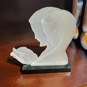 Vintage Holy Family Plaque Virgin Mary Baby Jesus St. Joseph Holy Family Shrine Religious Plaque / Mid Century Modern