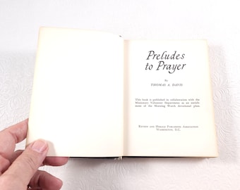 Preludes to Prayer Thomas A. Davis / 1966 / Vintage Prayer Book