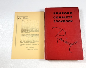 Revised Rumford  Complete Cookbook 1936 Vintage Cookbook 1930s Cookbook