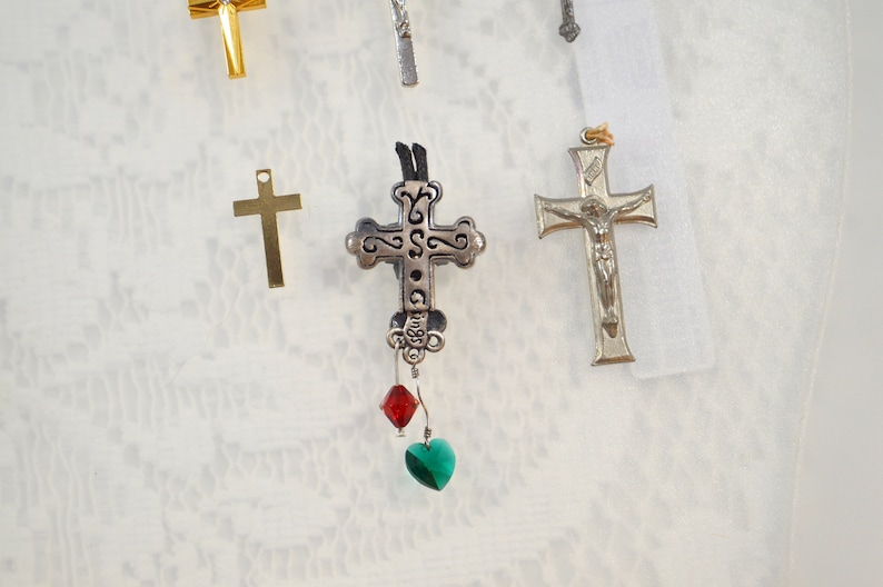 Religious Supply LOT 9 Cross Crucifix Pendants Assorted Styles #4770