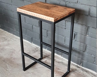 Reclaimed wood bar stool