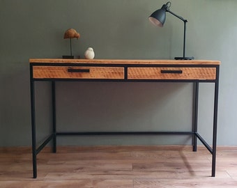 Reclaimed Wood Working Desk With Drawers