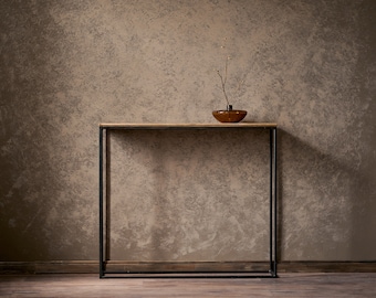 Reclaimed wood console table