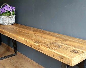 Reclaimed wood bench