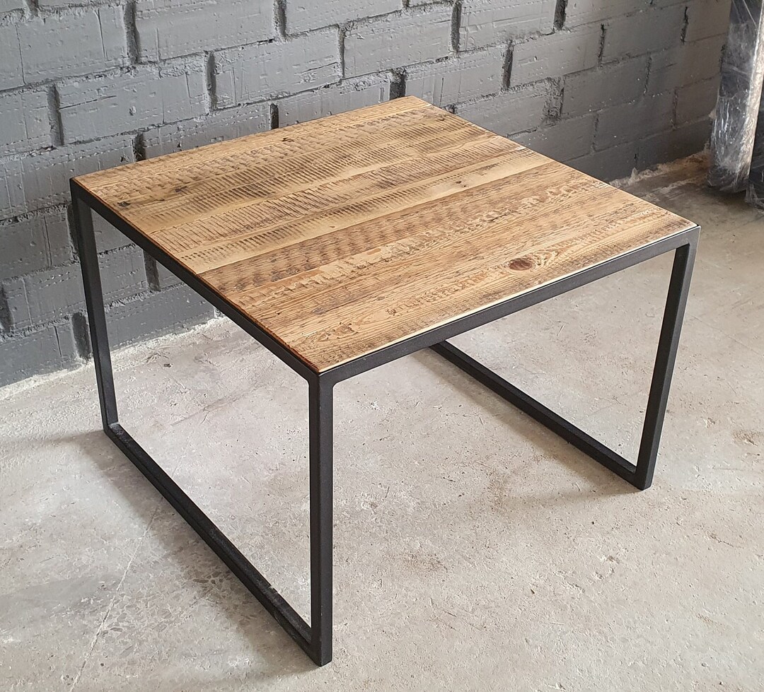 Reclaimed Wood Square Coffee Table Etsy