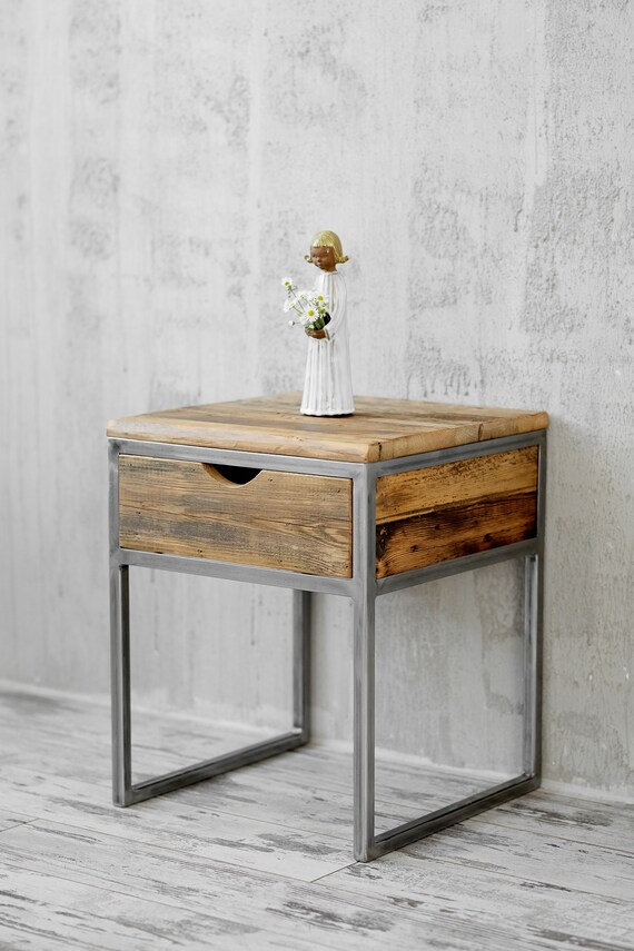 One Drawer Side Table Made From Reclaimed Wood One Drawer Side Table Made From Reclaimed Wood