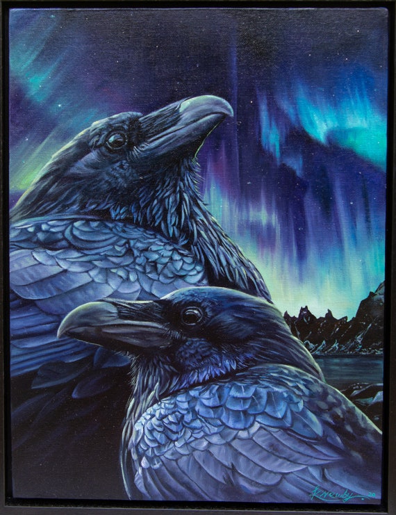 Odin's Ravens 'The Messengers' Original Oil Etsy
