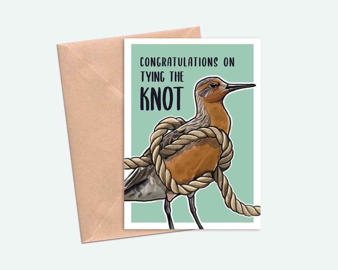 Congrats on tying the KNOT Greeting cards for birders Etsy