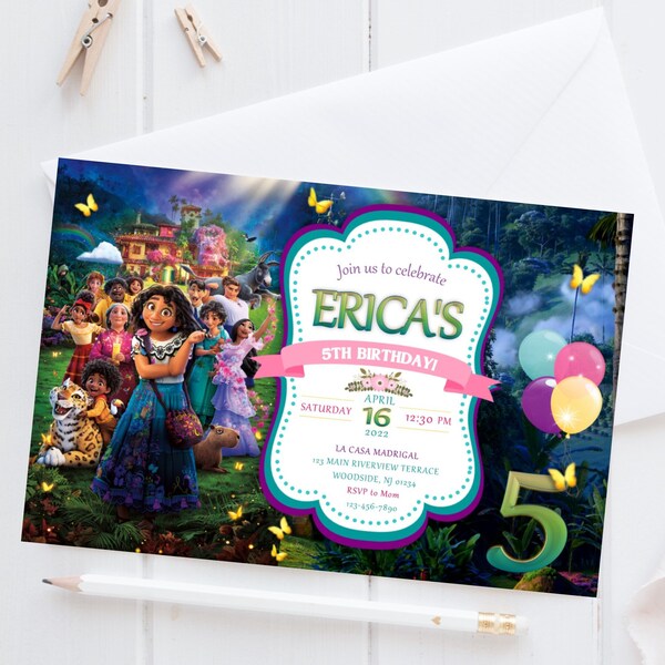 Encanto Birthday Invitation Etsy UK